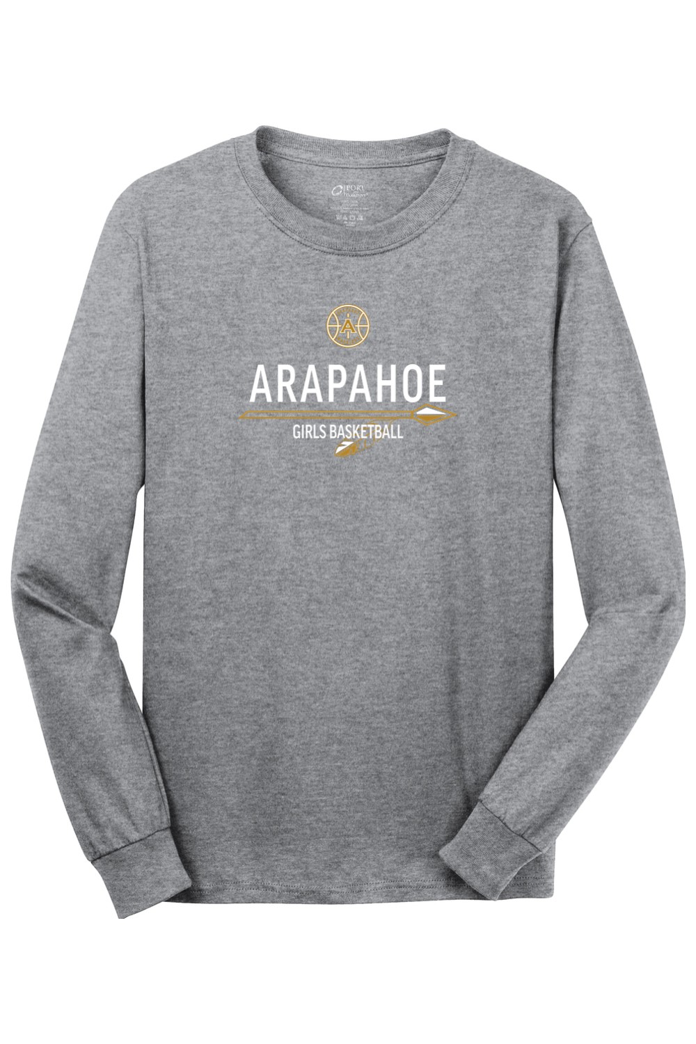 Arapahoe Girls Basketball- Ladies Port & Company Long Sleeve Core Cotton Tee FE