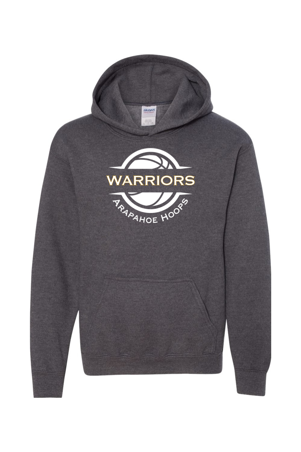Arapahoe Boys Basketball-Gildan Youth Unisex Heavy Blend Fleece Pullover Hoodie - Sport Gray - 18500B - FE