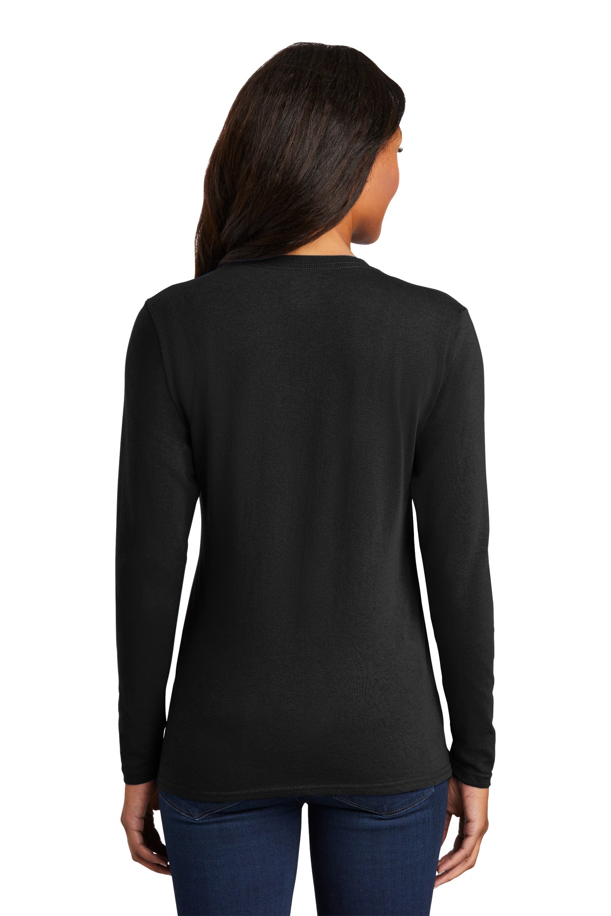 Arapahoe Girls Basketball - Ladies Long Sleeve Core Cotton Tee Black or Gray