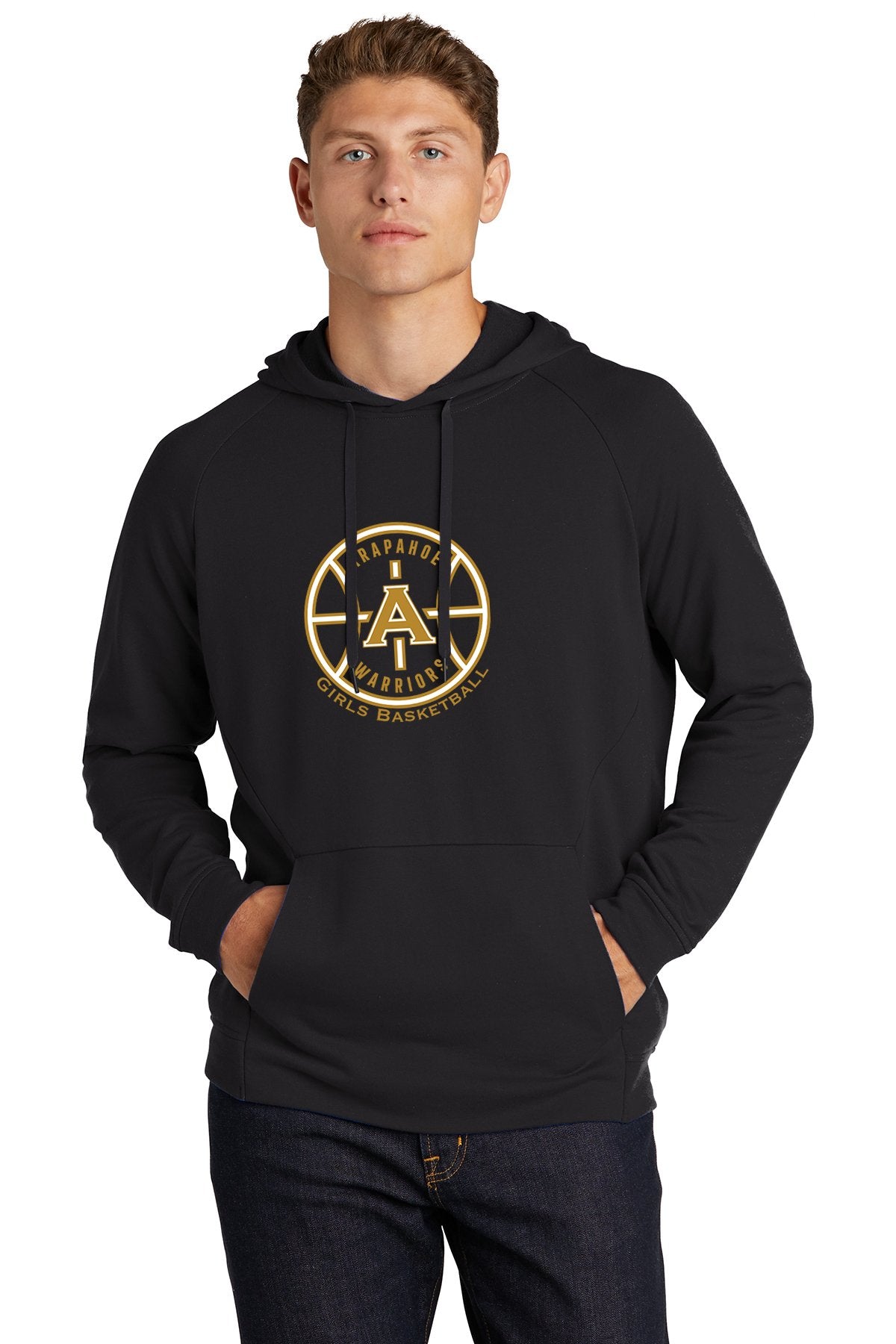 Arapahoe Girls Basketball - Men Lightweight Pullover Hoodie Black