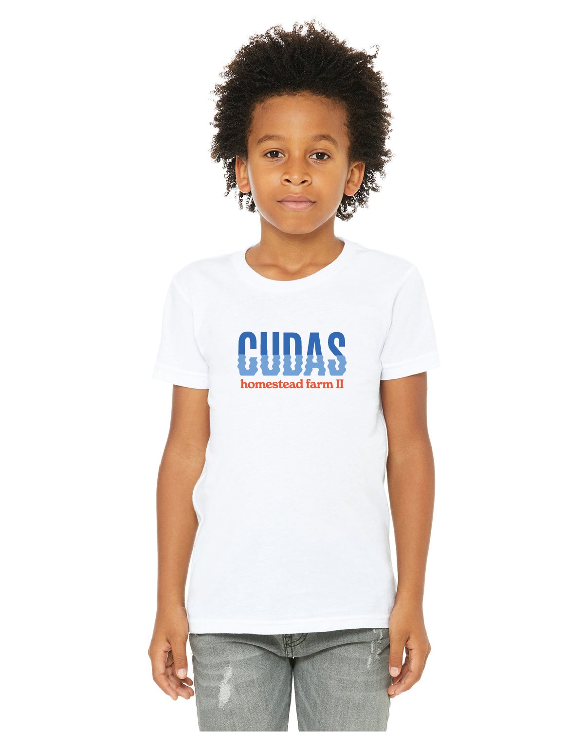 HF2 Cudas - 3001Y Bella + Canvas White Youth Jersey T-Shirt
