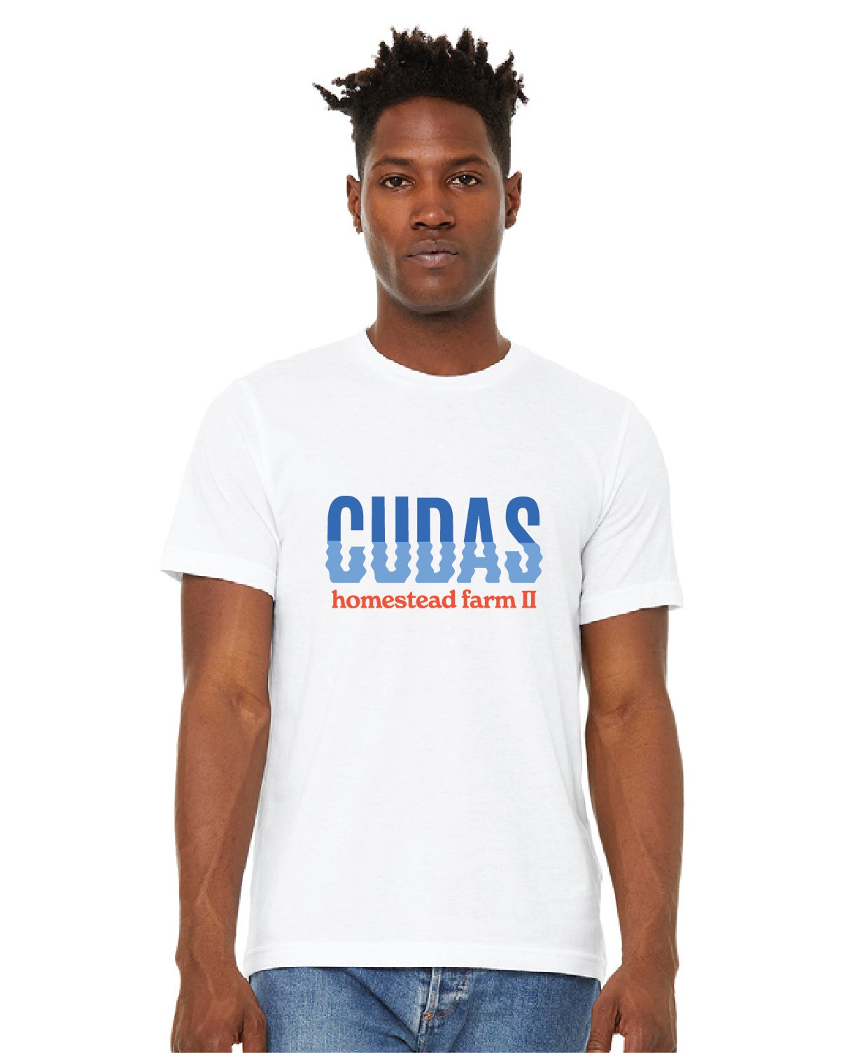 HF2 Cudas - 3301C Bella + Canvas White Unisex Sueded T-Shirt