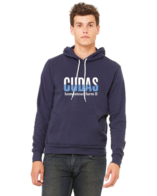 HF2 Cudas - 3719 Bella + Canvas Navy Unisex Sponge Fleece Pullover Hoodie
