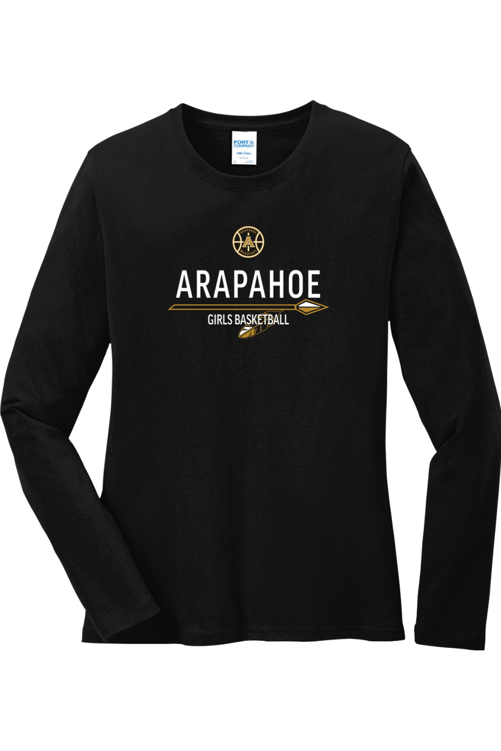 AHS Girls Basketball Port & Company Ladies Long Sleeve Core Cotton Tee FE