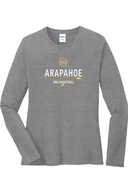 AHS Girls Basketball Port & Company Ladies Long Sleeve Core Cotton Tee FE