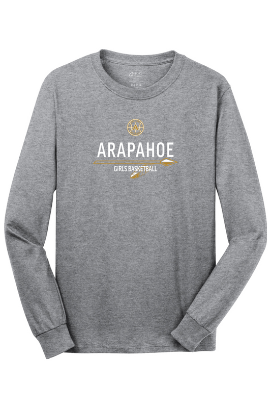 Arapahoe Girls Basketball- Ladies Port & Company Long Sleeve Core Cotton Tee FE
