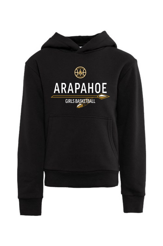 Arapahoe Girls Basketball - 9113 Next Level Apparel Youth Fleece Pullover Hooded Sweatshirt  FE