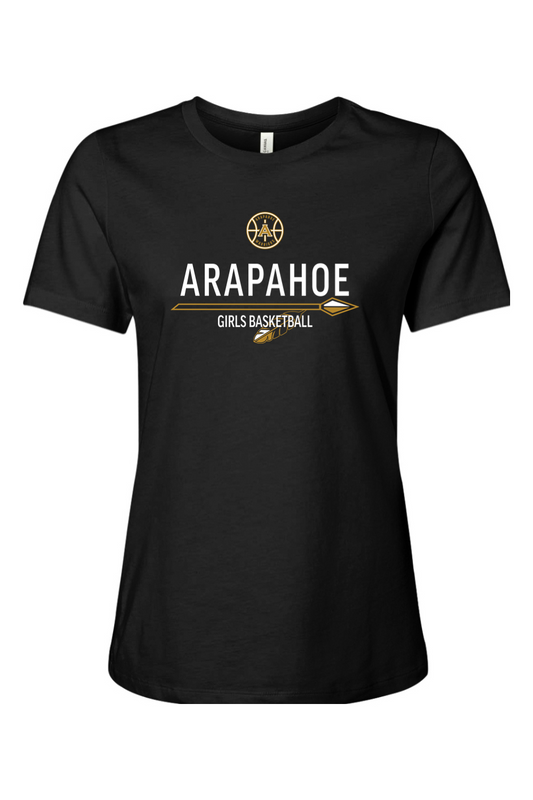 Arapahoe Girls Basketball - Women’s Relaxed Jersey Short Sleeve Tee BC6400 Athletic Gray or Black FE