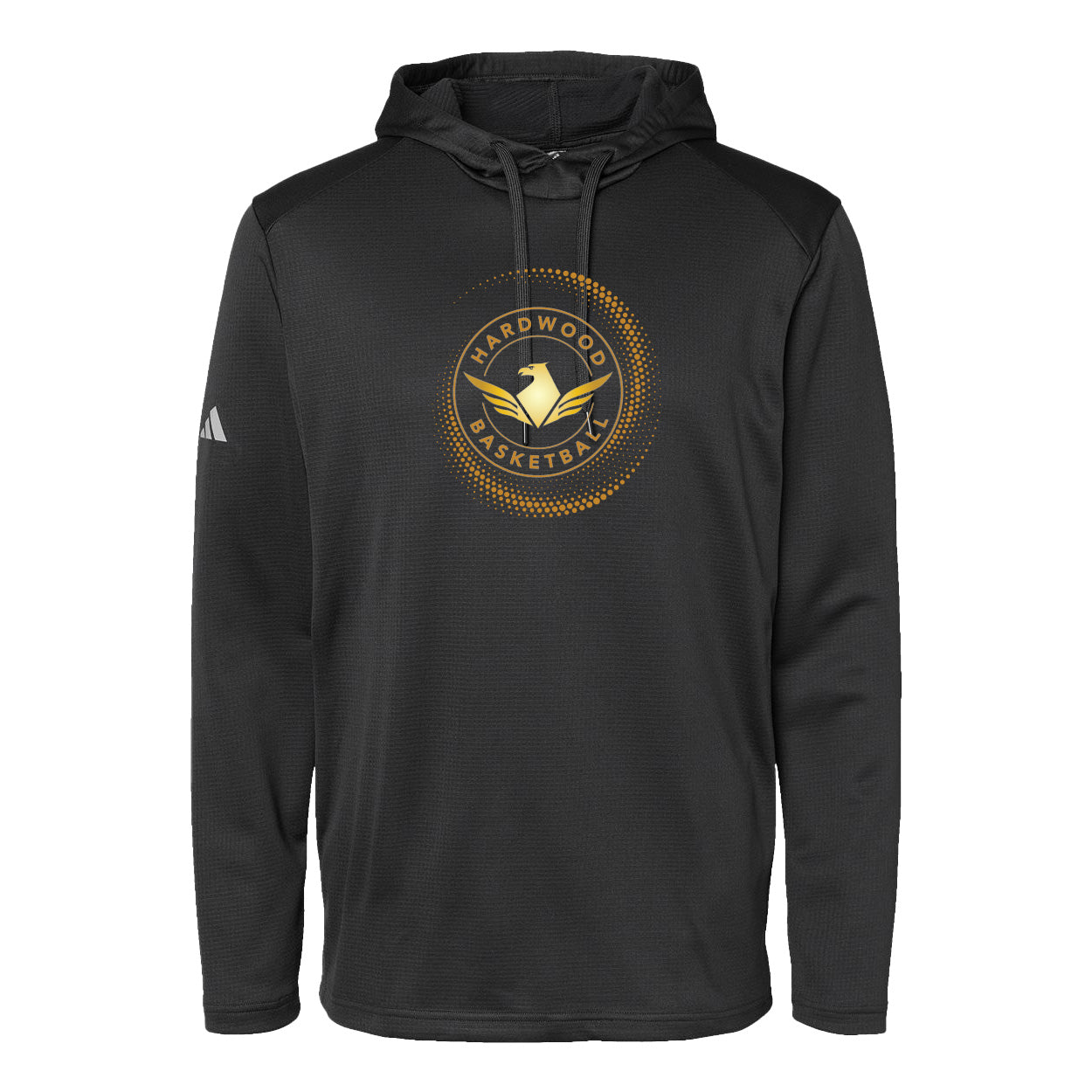 Hardwood -Adidas Men's Textured Mixed Media Hooded Sweatshirt - Black - A530