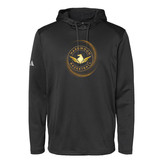 Hardwood -Adidas Men's Textured Mixed Media Hooded Sweatshirt - Black - A530