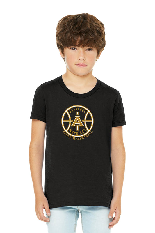 Arapahoe Girls Basketball - Youth Athletic Heather CVC Tee T-Shirt Black Or Gray