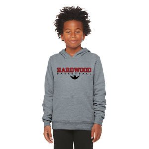 Hardwood -Youth BELLA+CANVAS ® Sponge Fleece Pullover Hoodie - Athletic Heather - BC3719Y