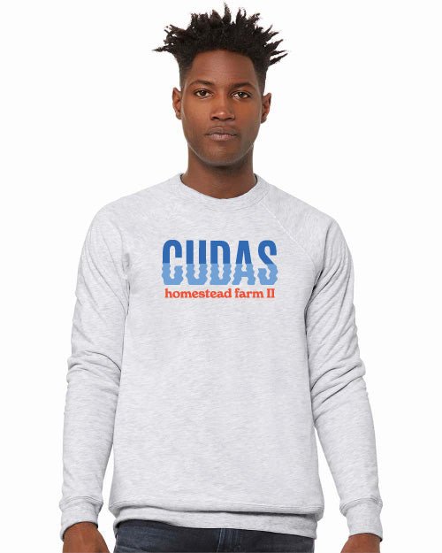 HF2 Cudas - BELLA + CANVAS - ASH Sponge Fleece Raglan Crewneck Sweatshirt - 3901-S&S