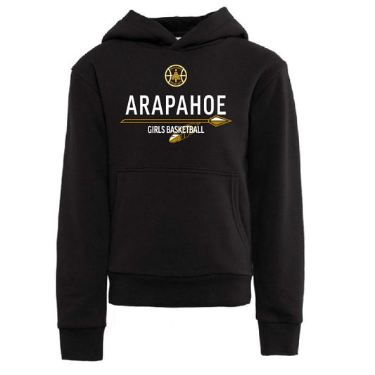 Arapahoe Girls Basketball - 9113 Next Level Apparel Youth Fleece Pullover Hooded Sweatshirt
